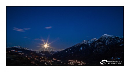 La Luna raggiante al tramonto - Vollein Quart (Ao)